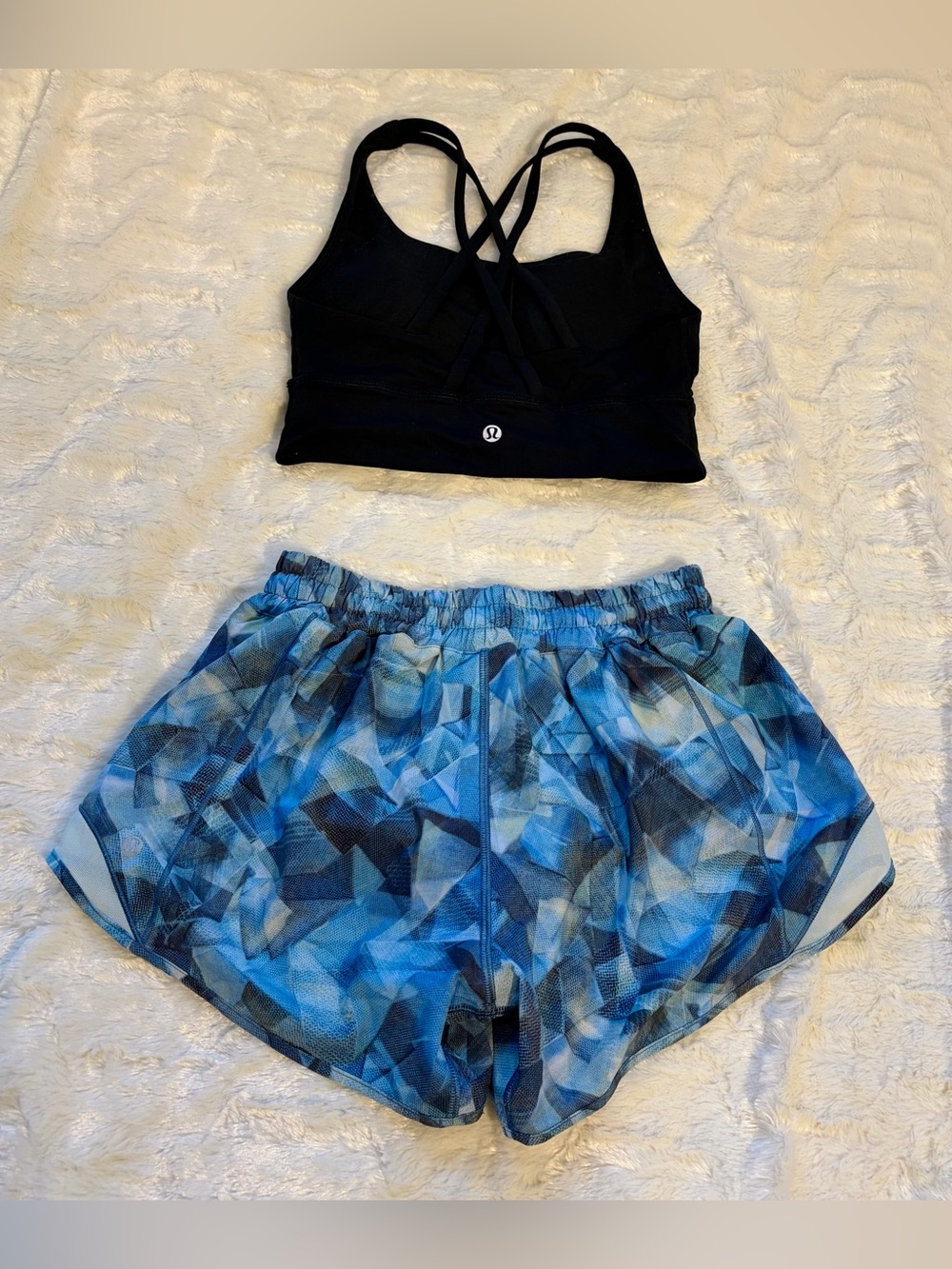 Lululemon Blue Patterned Shorts